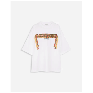 Lanvin Oversized Embroidered Curb Lace T-Shirt