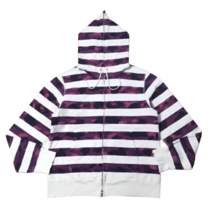BAPE Purple camo border full zip hoodie A Bathing Ape Size M